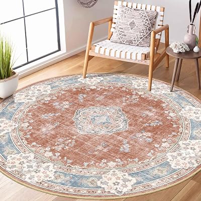 mujoo 5ft boho round rug