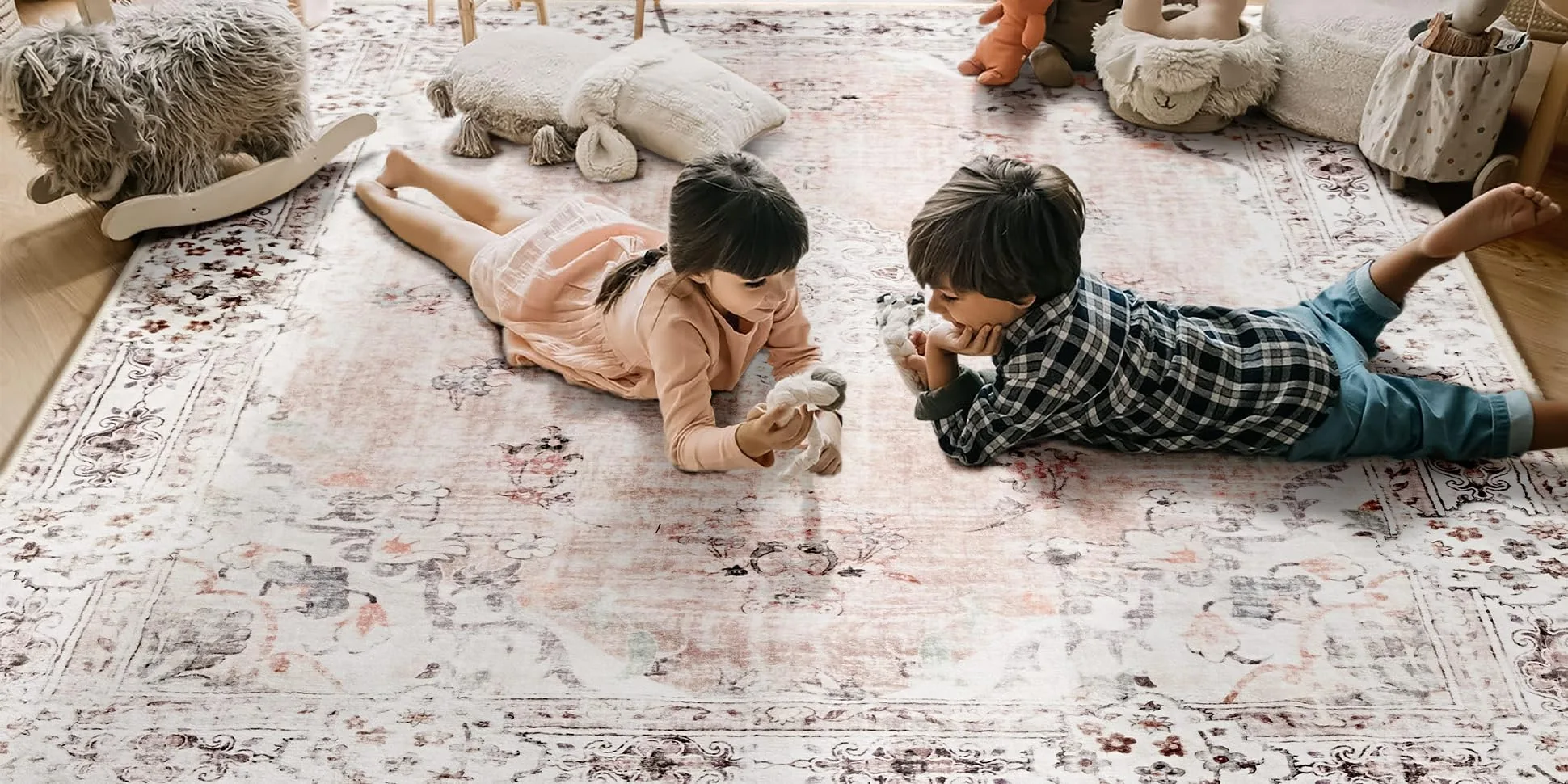 mujoo rugs products hero banner